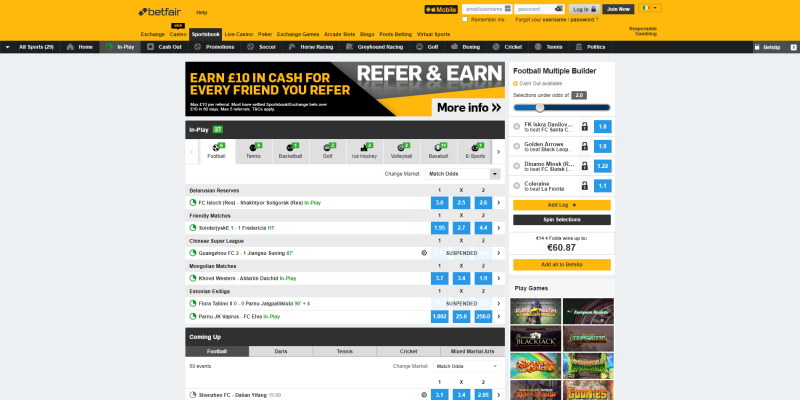 Betfair Live Vedonlyönti 