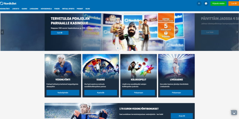 Nordicbet Aloitussivu